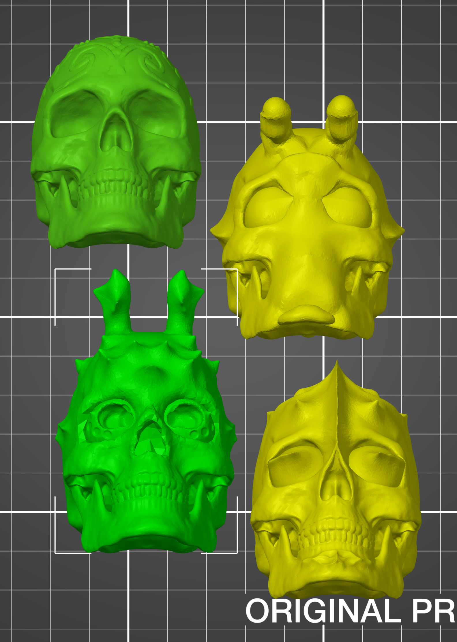 A batch of calaveras ready for printing